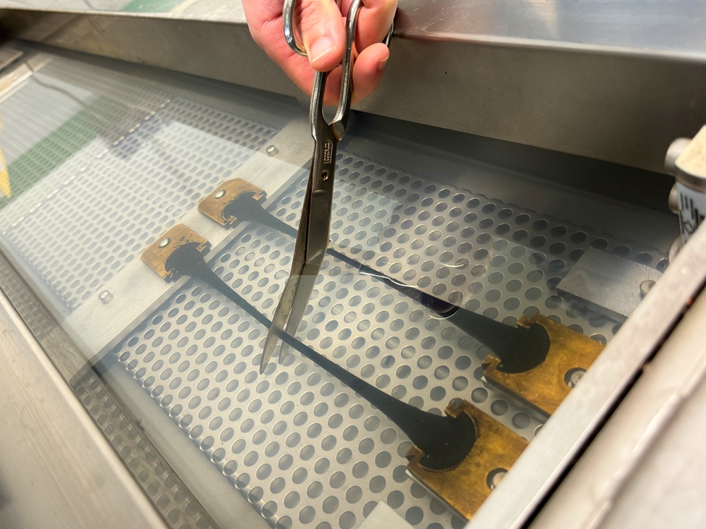 elastische Rückstellung im Duktilometer