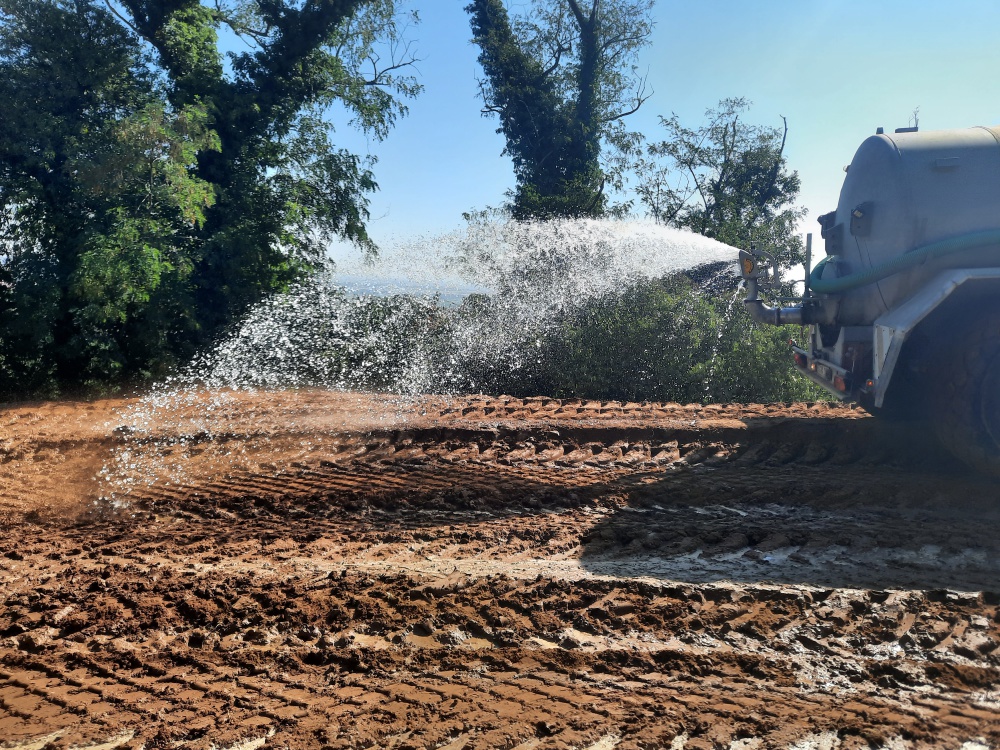 Bewässerung im Rahmen einer Bodenverbesserung